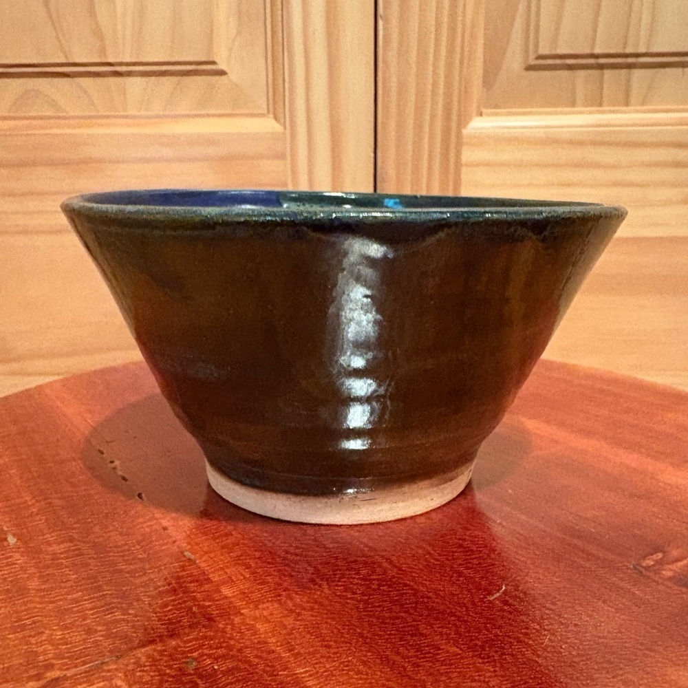 Handcrafted Ceramic Bowl - Green and Blue glazed